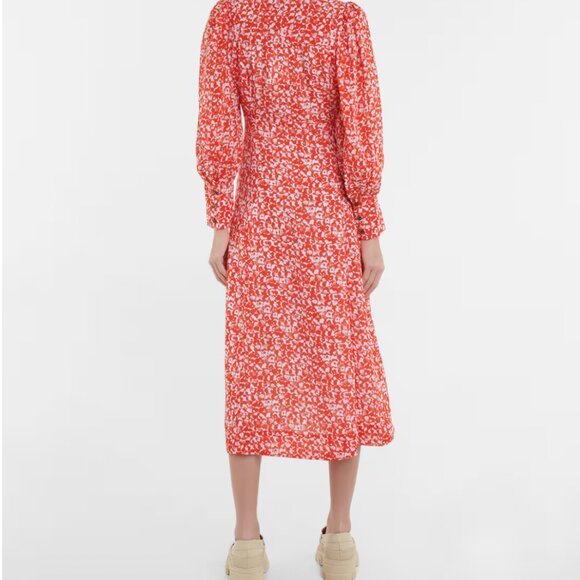 Ganni Floral crêpe midi dress - Picture 6 of 8